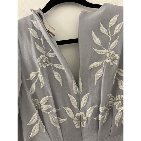 Women's BHLDN Anthropologie Long Sleeve Embroidered Belize Dress Size 0 Wedding - Picture 10 of 11